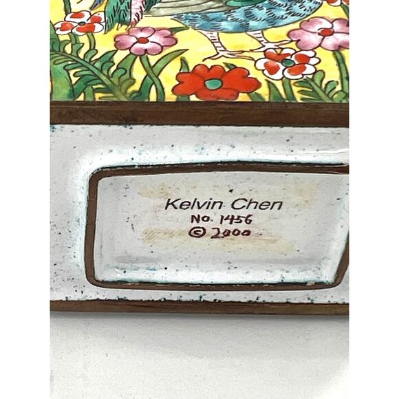 Vintage Kelvin Chen miniature enamel teapot with rooster design - Picture 3 of 7